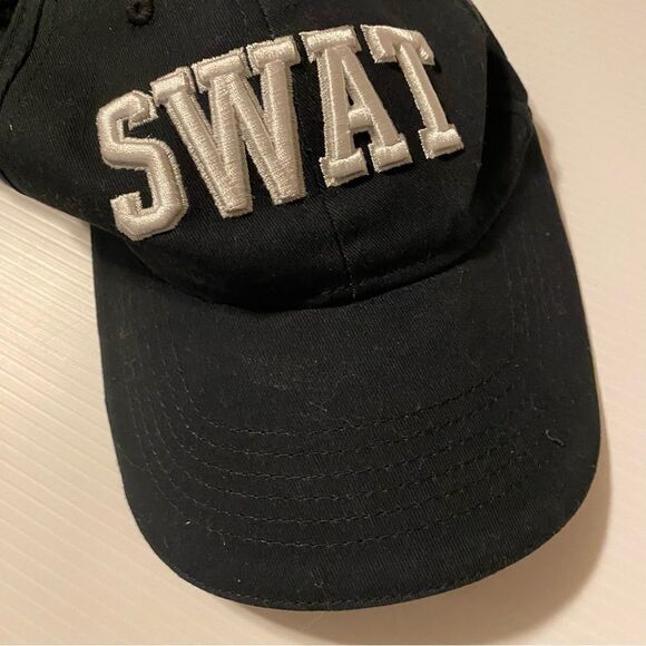 SWAT team Spirit Halloween black baseball cap costume cosplay OS - Picture 4 of 6